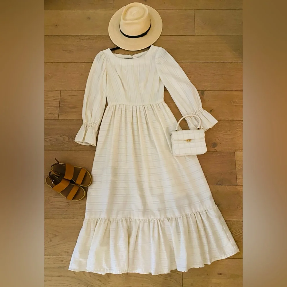 Vintage cottage core Prairie dress perfect for summer wedding too S/M - Picture 3 of 8
